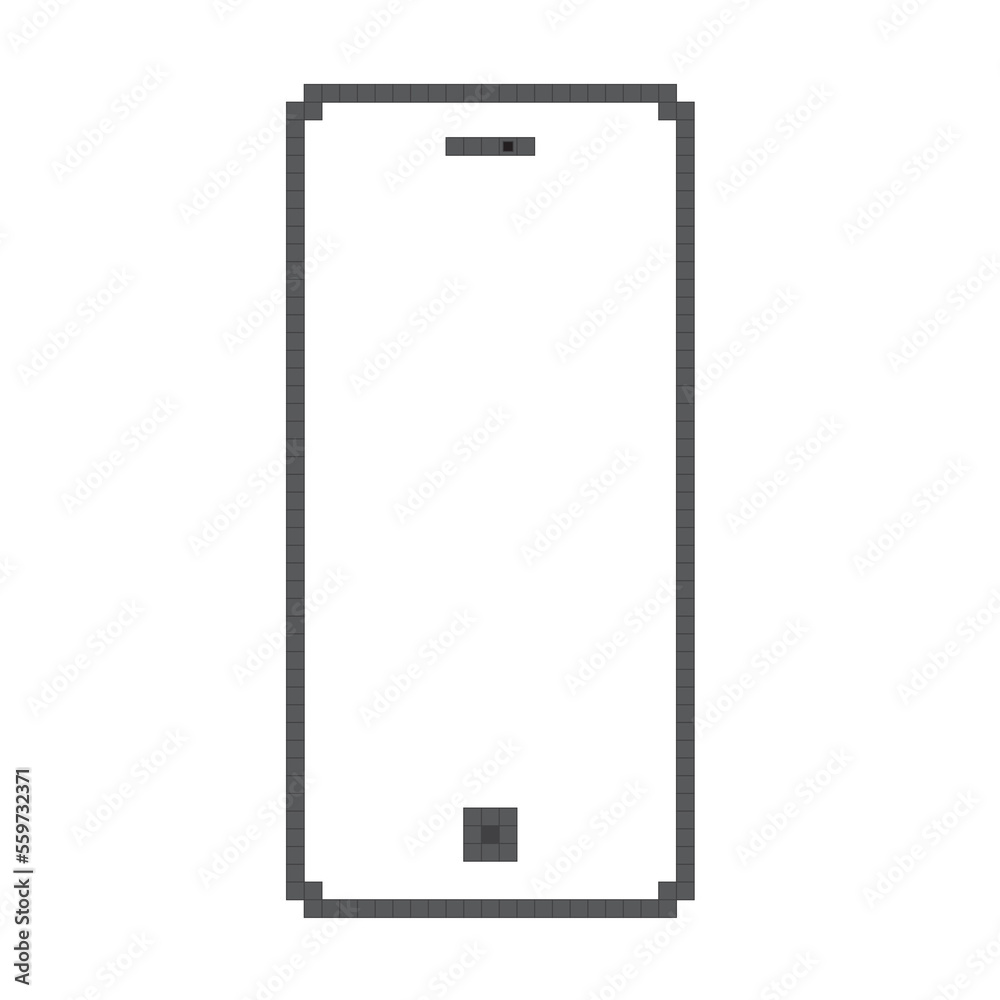 Wall mural 8 bit for mockup smart phone generation vector and screen png transparent and isolated for design gr