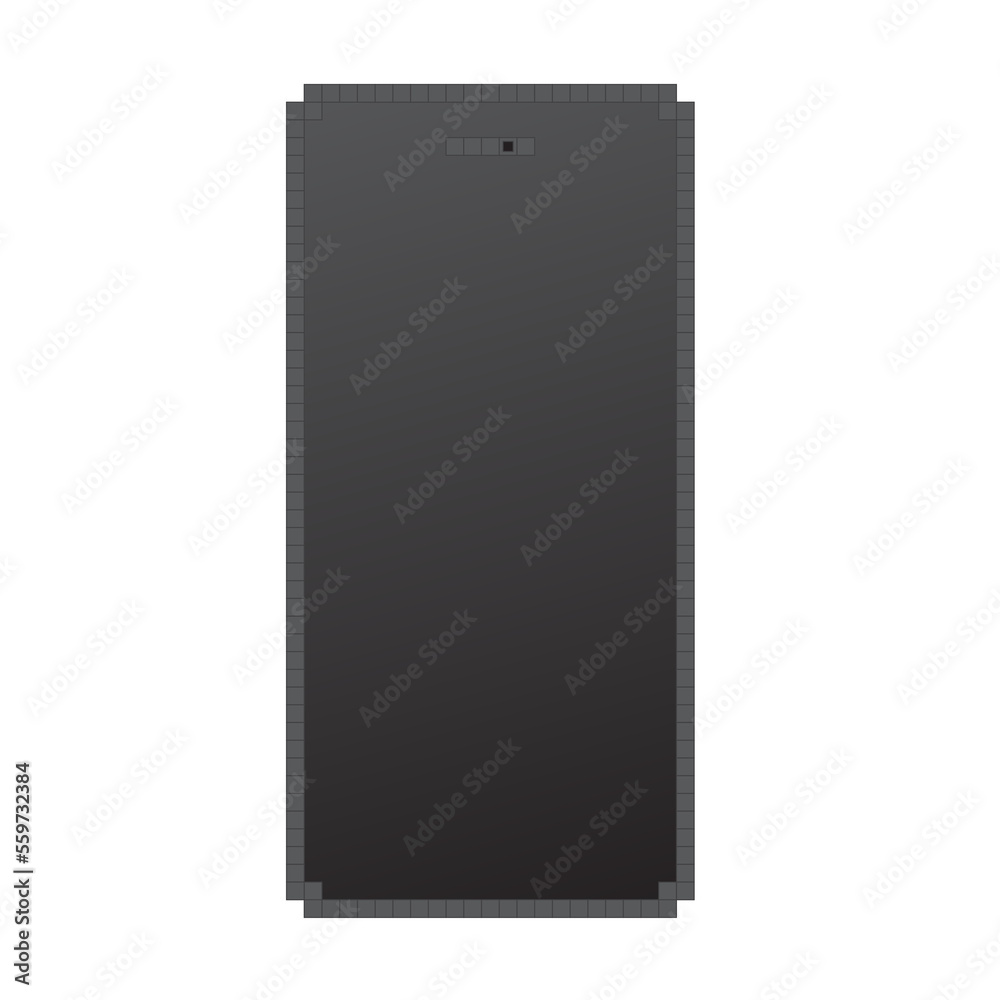 Wall mural 8 bit for mockup smart phone 14 generation vector and screen png transparent and isolated for design