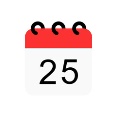 Calendar date vector flat icon
