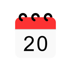 Calendar date vector flat icon