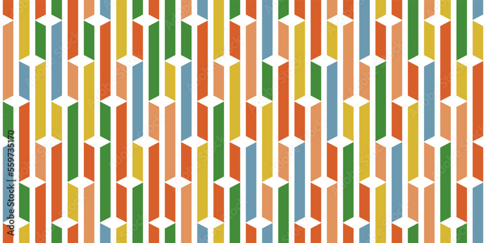 Poster retro abstract covers, minimal design from columns. colorful geometric and seamless pattern for prin