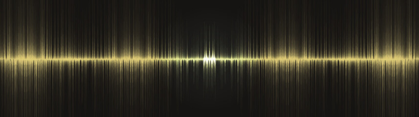 Panorama Luxury Golden sound wave background,design,Free Space For text in put,Vector illustration.