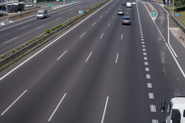 highway with midday traffic. Tenerife, Canary Islands, Spain