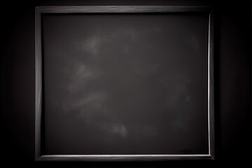 blackboard on black background framed Generative AI