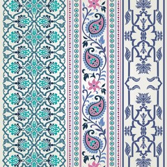 wedding card design, traditional paisley floral pattern , royal India	