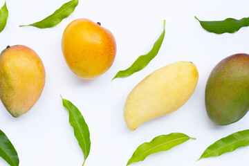 Tropical fruit, Mango  on white background.