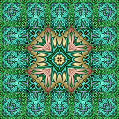 3d effect - abstract kaleidoscopic geometric color gradient pattern 