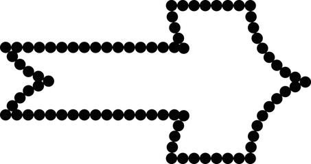 sideways. dotted sign. Arrow element for your design.Striped direction. vector illustration
