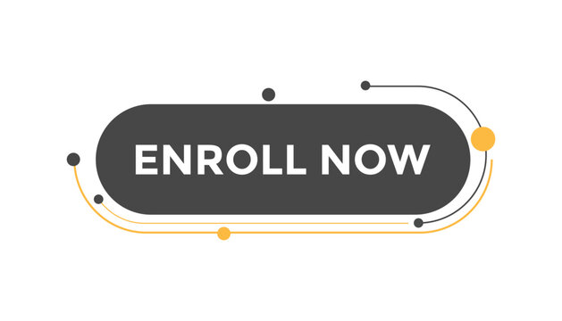 Enroll now button web banner templates. Vector Illustration
