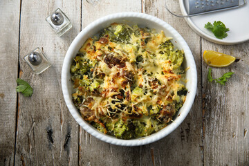 Homemade broccoli bake with cheese