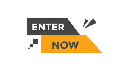 Enter now button web banner templates. Vector Illustration
