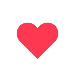 Heart icon in flat design style. Love signs illustration.