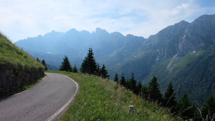 Fototapeta na wymiar Passo del Vivione 1827 m Pass in den Alpen Italien