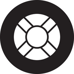 Fototapeta premium lifesaver glyph icon