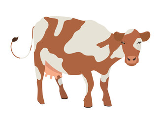 Cow isolated on white background illustration