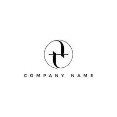 Tt letter Logo design Typographic icon with double letter Modern, clean, luxury style. Vector Images