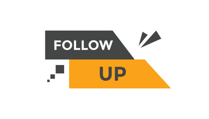 Follow up button web banner templates. Vector Illustration
