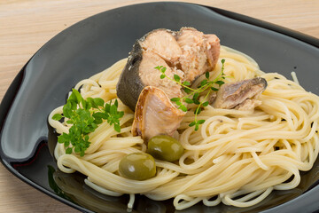 Pasta with salmon