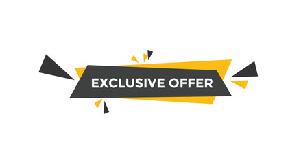 Exclusive offer button web banner templates. Vector Illustration
