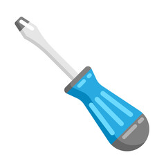 Illustration of screwdriver. Repair working tool. Equipment for construction and business.
