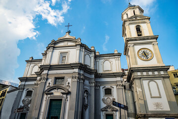 Obraz premium 17th century Basilica of Santa Maria della Sanità and access to the Catacombs of San Gaudioso, in Naples, Italy