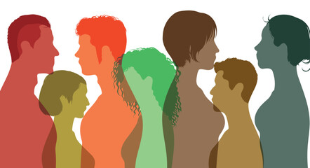 People of diverse ethnicities and races. Anti-racism and equality. Women, girls, and men. Friendship and multiculturalism.