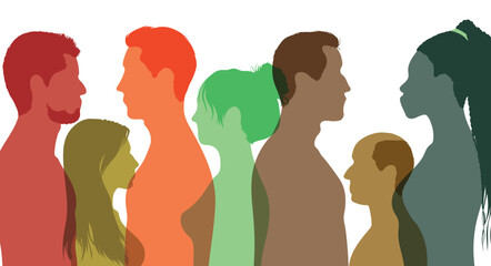 People from multicultural and international backgrounds form friendships. Women and men in business. Work together and cooperate. Friendships within the community.