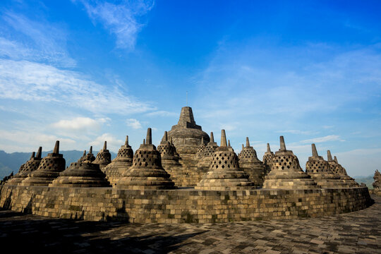 Borobudur Temple In Yogyakarta, Java Island, Indonesia
