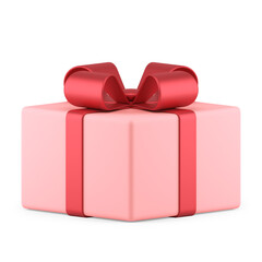 Pink premium Easter present wrapped package elegant surprise 3d icon realistic illustration