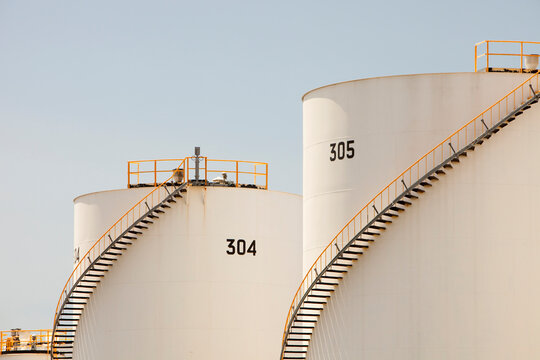 An oil refinery on the outskirts of Sydney, Australia.