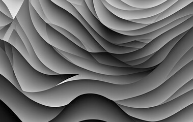 Black and white background texture, different shades of grey, white and dark black , luxury and flowing abstract design
