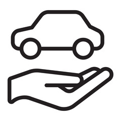car insurance line icon