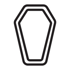 coffin line icon