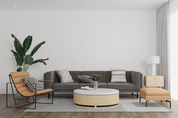 Wall Mockup Living Room Modern Design Graphic