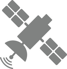 Satellite icon over white background. Broadcasting pictogram vector illustration