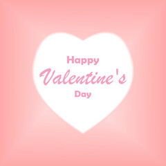 Happy Valentine's Day Text. The letters on the pink background. Design for Valentine's day festival. Vector illustration.