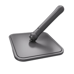 graphic tablet 3d illustration transparent background