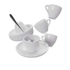 coffee cups 3d transparent backgrounds