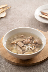 Four Tonics Soup. Delicious traditional Chinese herb flavor food.