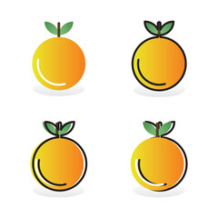 Segmented Orange Orange fruit icon on white background.