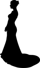 Bride Bridal Wedding Dress Silhouette Woman Design