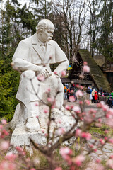 Monument to Taras Shevchenko at the entrance to Shevchenkivsky grove in Lviv. Ukraine