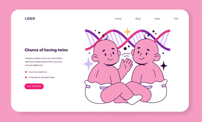 In vitro fertilization benefit web banner or landing page. Infertility