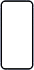 Photo Realistic Mobile Phone Frame Mockup With Blank Transparent Screen App UI Design Presentation Isolated PNG