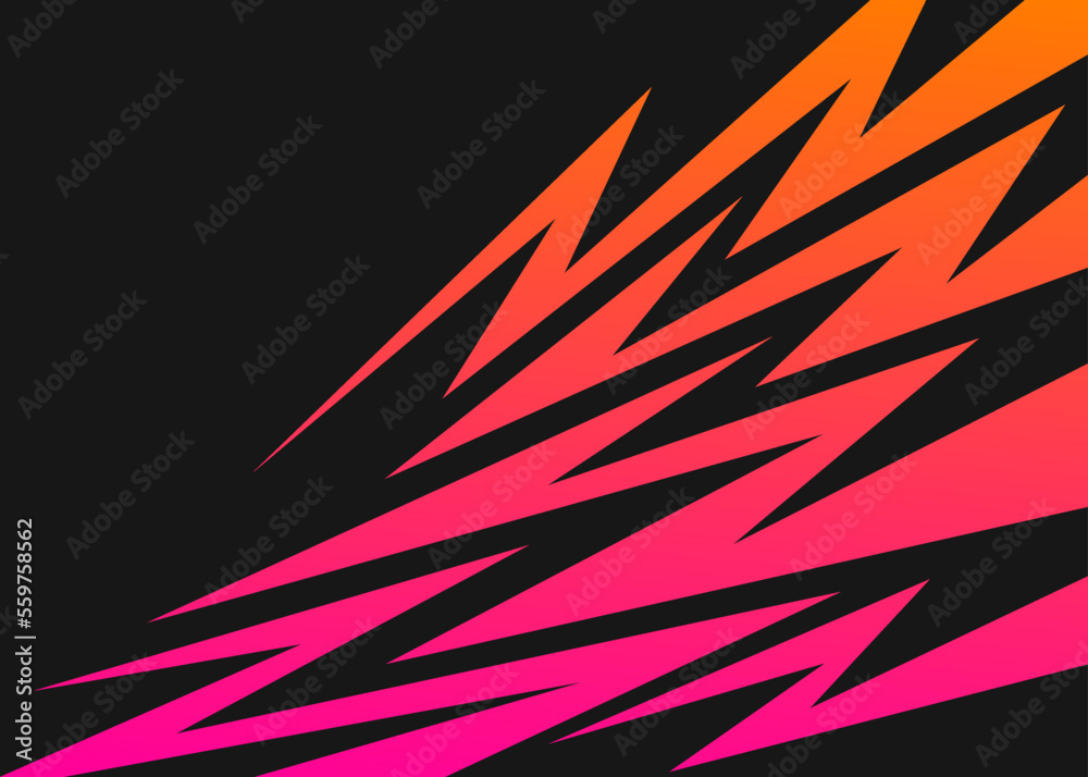 Aufkleber Abstract background with gradient color lightning and arrow line pattern