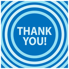 Thank you blue circle banner. Can be used for business, marketing and advertising. Vector EPS 10. 