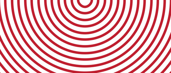 Circle lines pattern on white background. Circle lines pattern for backdrop, brochure, wallpaper template. Realistic lines with repeat circles texture. Simple geometric background, vector illustration