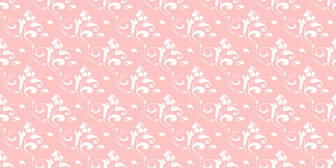 Pattern with floral elements on pink. Seamless background. Texture for wallpaper. vector eps 10