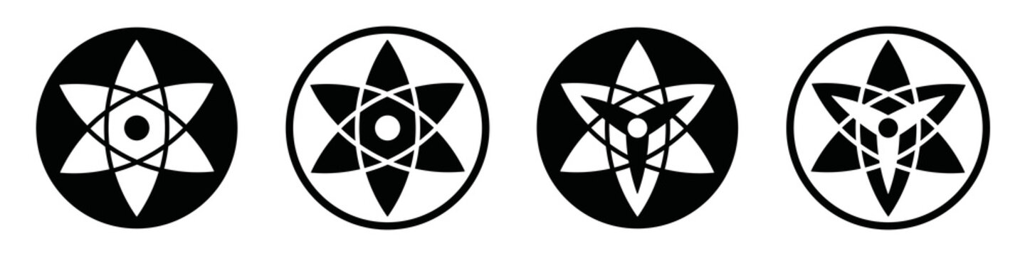 Mangekyou sharingan eye icon, vector illustration