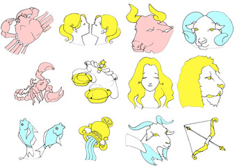 星座うらない用イラスト